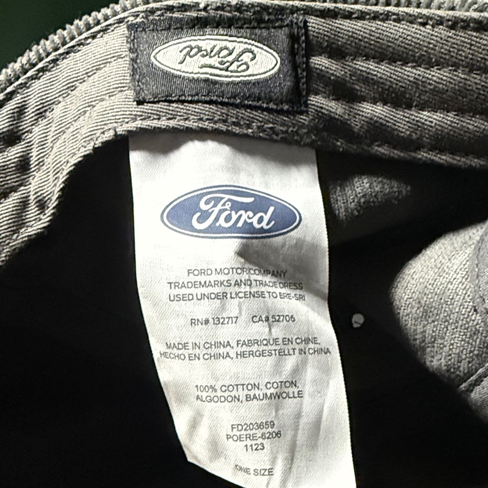 Ford Dark Gray Corduroy Strapback with Logo - Picture 3 of 4